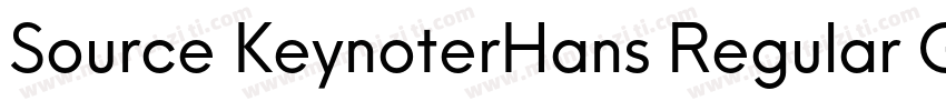 Source KeynoterHans Regular GBpc HU字体转换